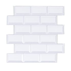 Csempematrica, 3D Öntapadós falpanel, Fehér csempe, 30x30 cm   Csempematrica, 3D Öntapadós falpanel, Fehér csempe, 30x30 cm