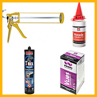 Kellékek, ragasztók